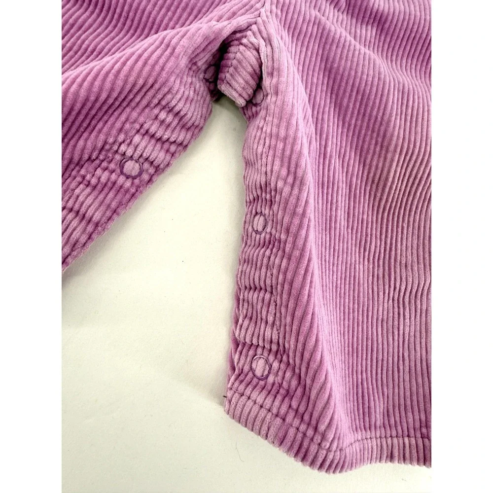 Vintage 90s Osh Kosh‎ B'Gosh Girls Pink Overalls Elephant Corduroy USA Size 3-6